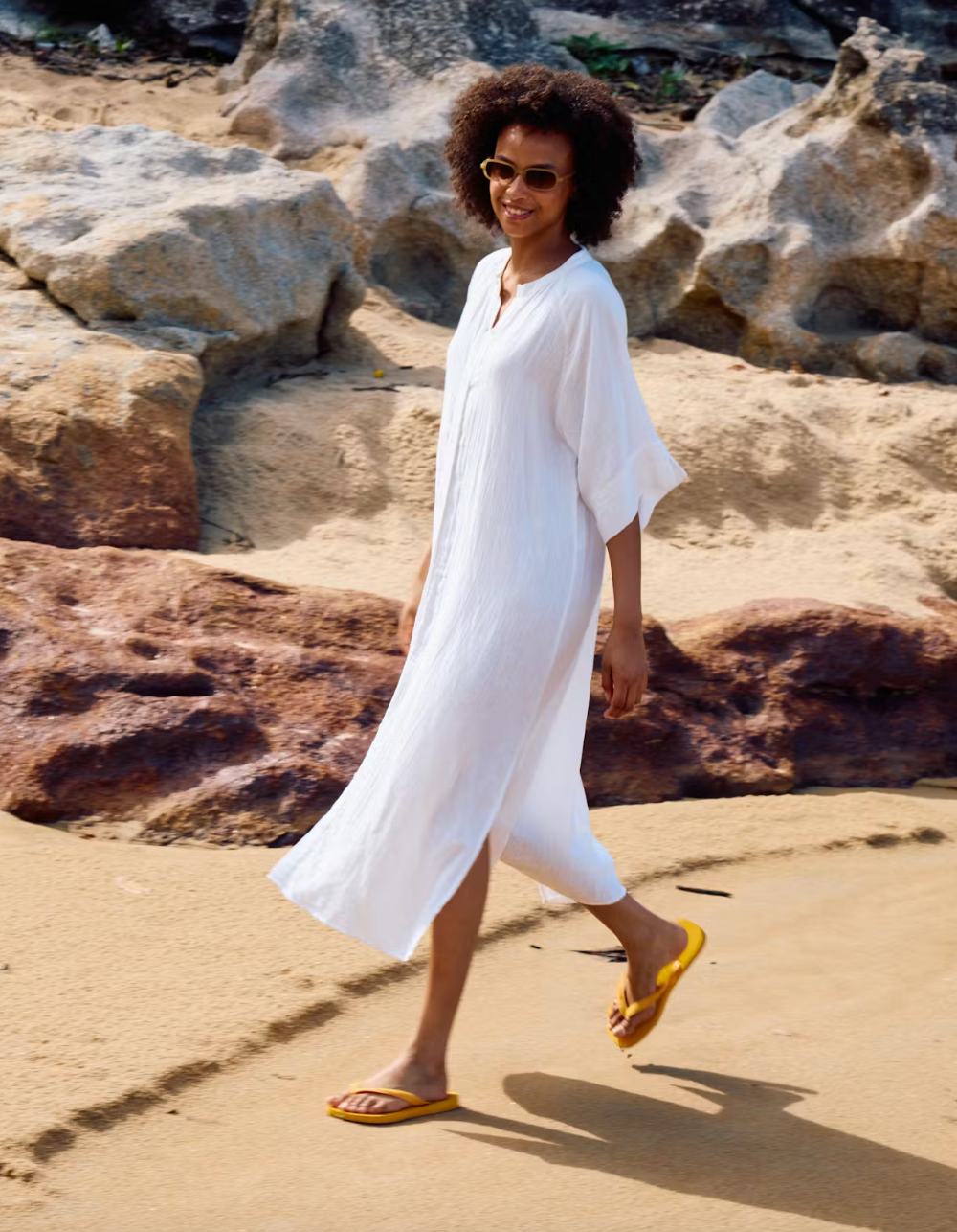 Foxa 2/4 Midi Dress Cloud Dancer