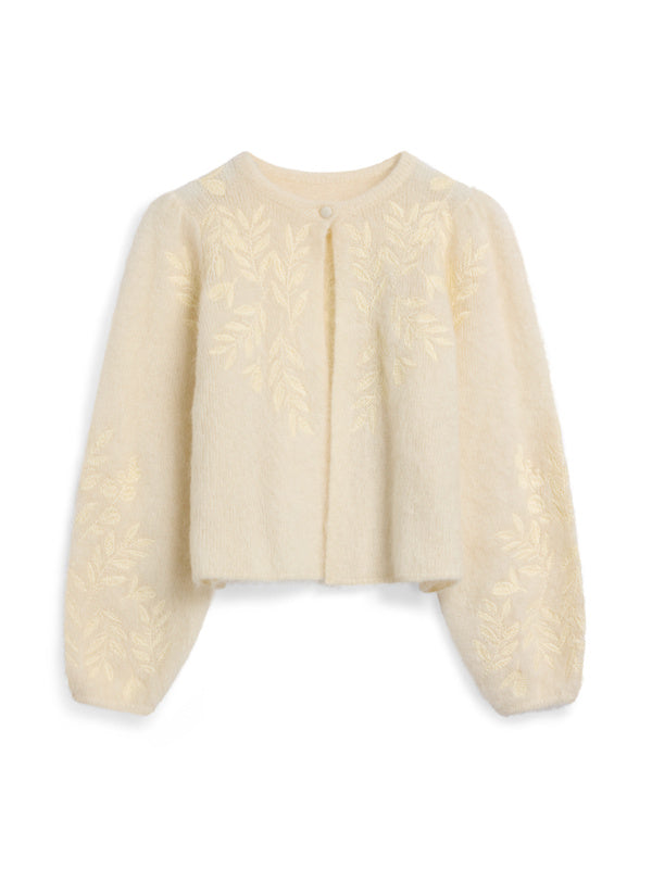 Amie Chunky Cardigan Bright White