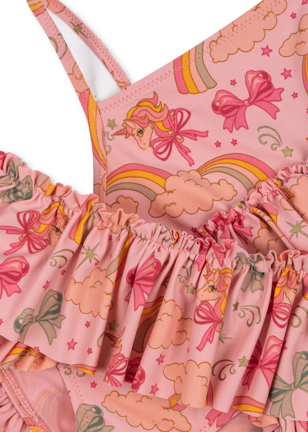 Manuca Frill Bikini Rainbow Bow