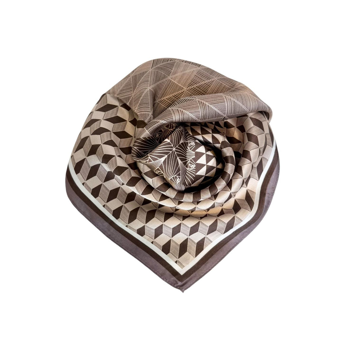 Silkeskjerf Taupe/Brun/Beige #91