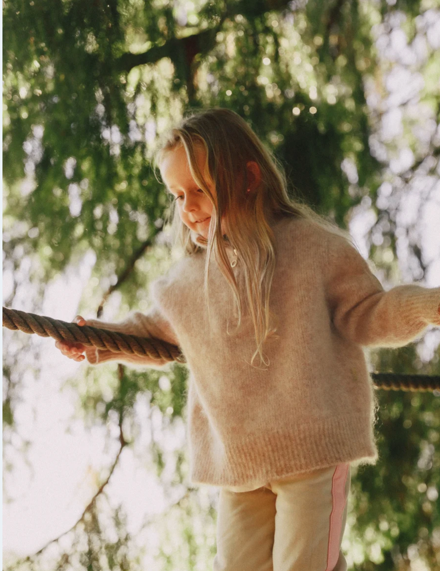 Li Chunky Sweater Beige Melange