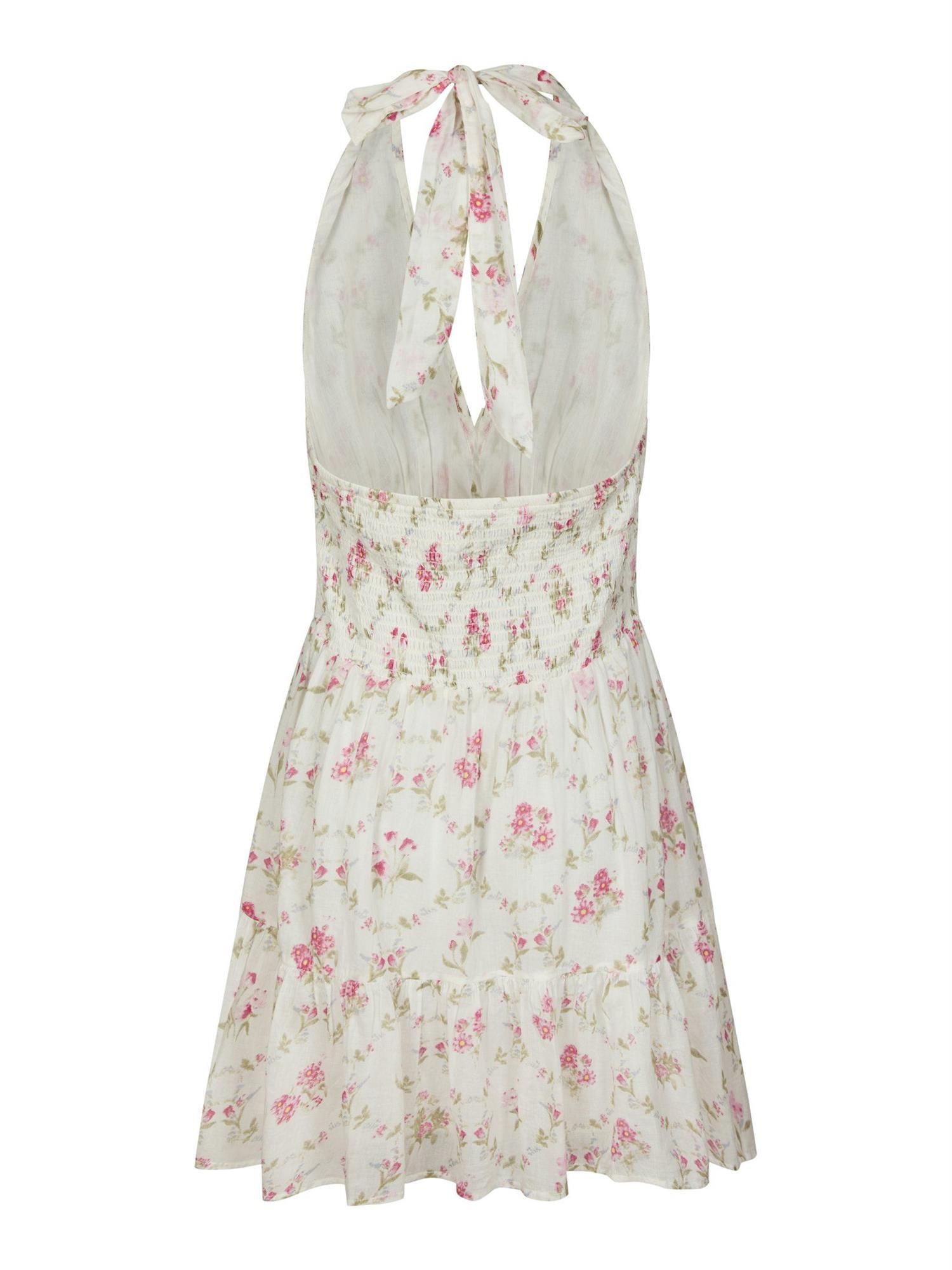 Magda Spring Flower Dress Off White
