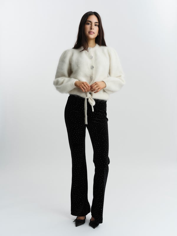 Franca Lux Chunky Cardigan White