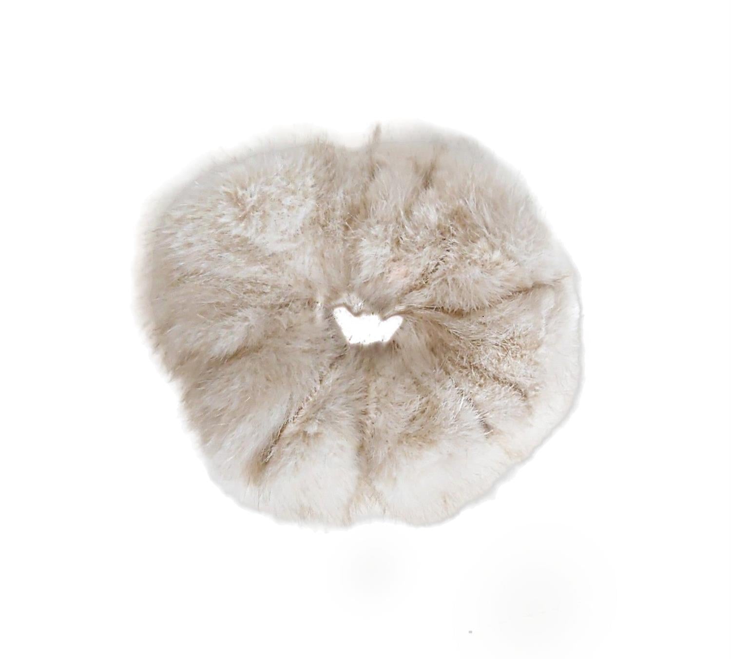 Scrunchie Fuskepels Offwhite