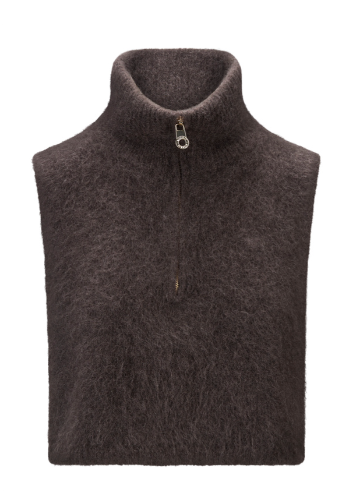 Belinda Chunky High Neck Dark Brown