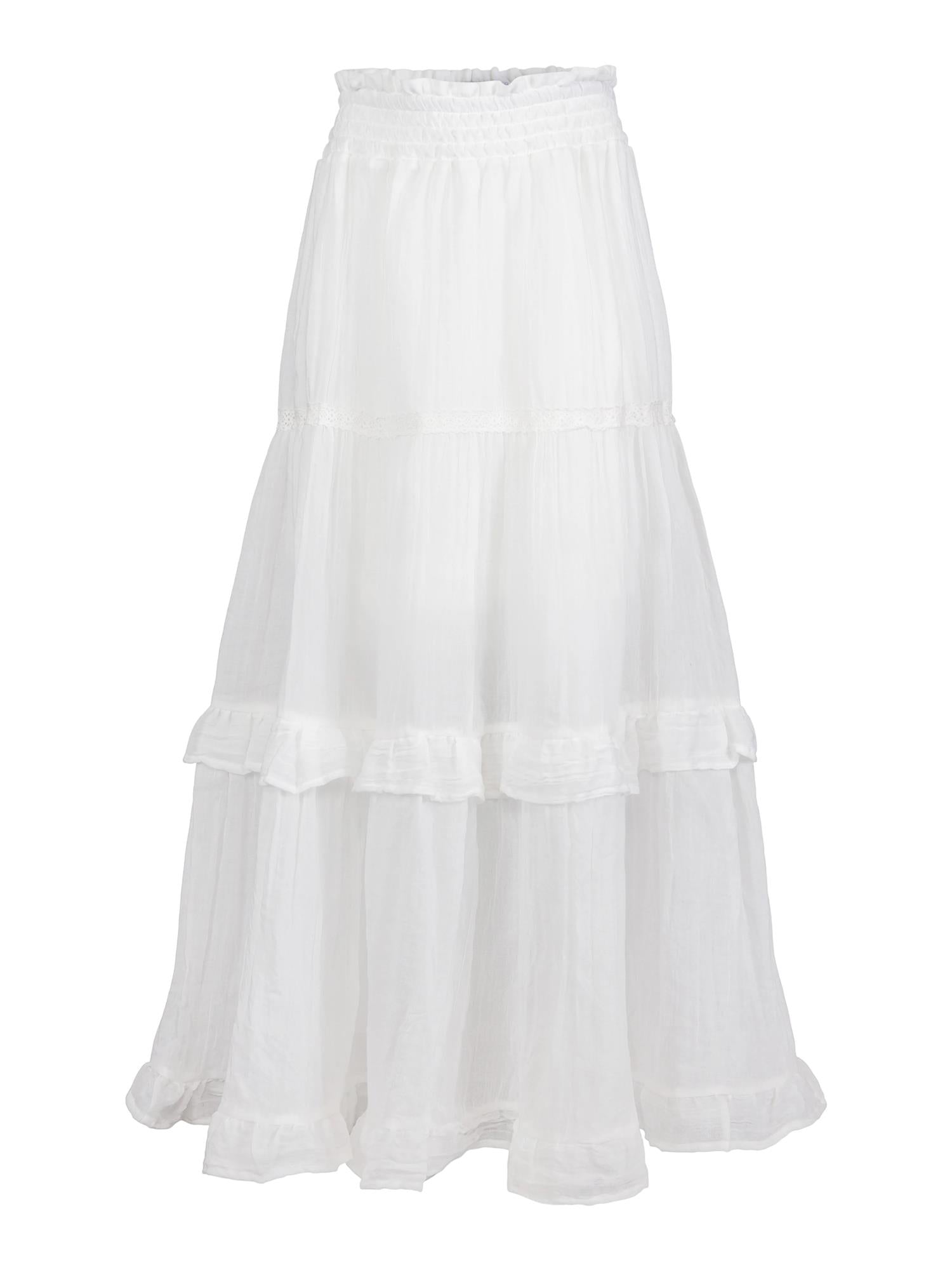 Amina Long Skirt White