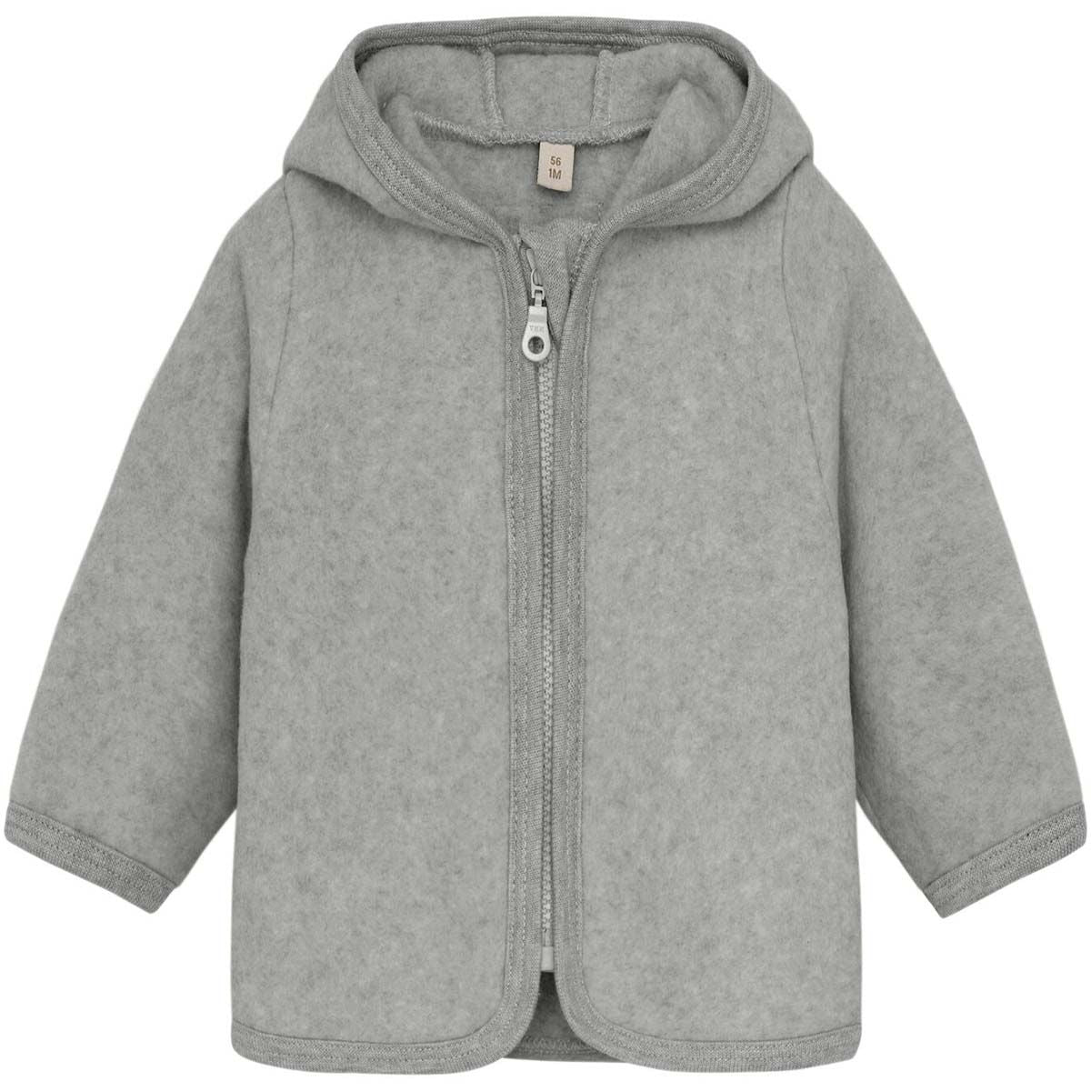 Jacket Cotton Fleece Light Grey Melange