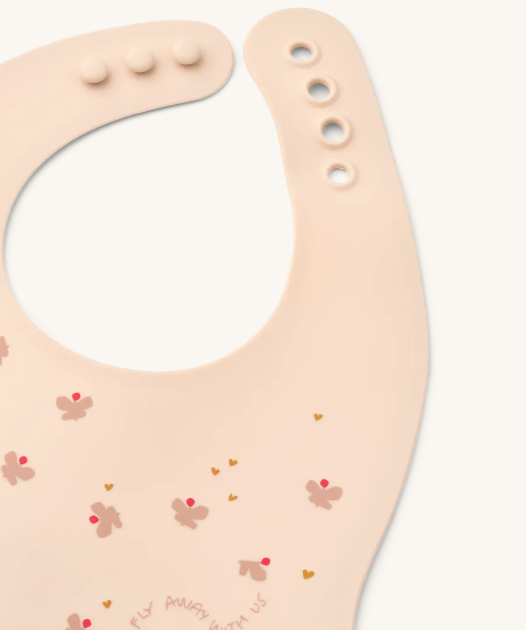 Ember Printed Bib 2-Pack Mini Butterfly/Apple Blossom