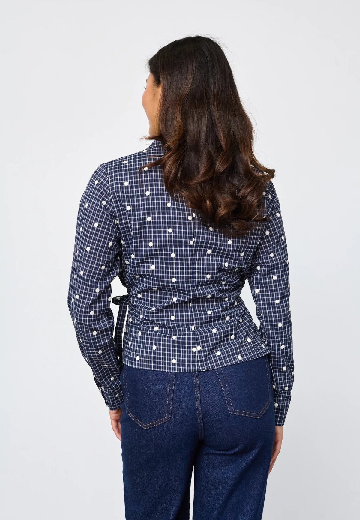 Gracy Wrap Navy Check