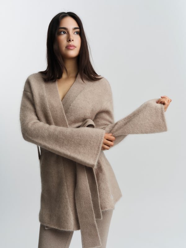 Vera Chunky Cardigan Hazel Beige