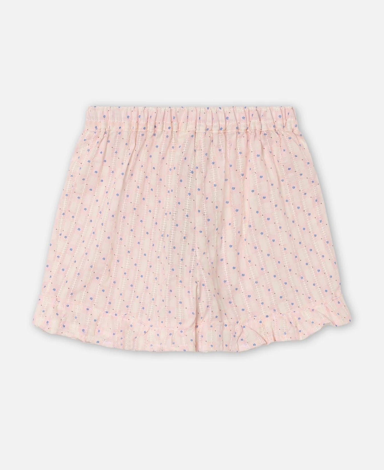 Zorro Ruffle Shorts Icy Pink Check AOP