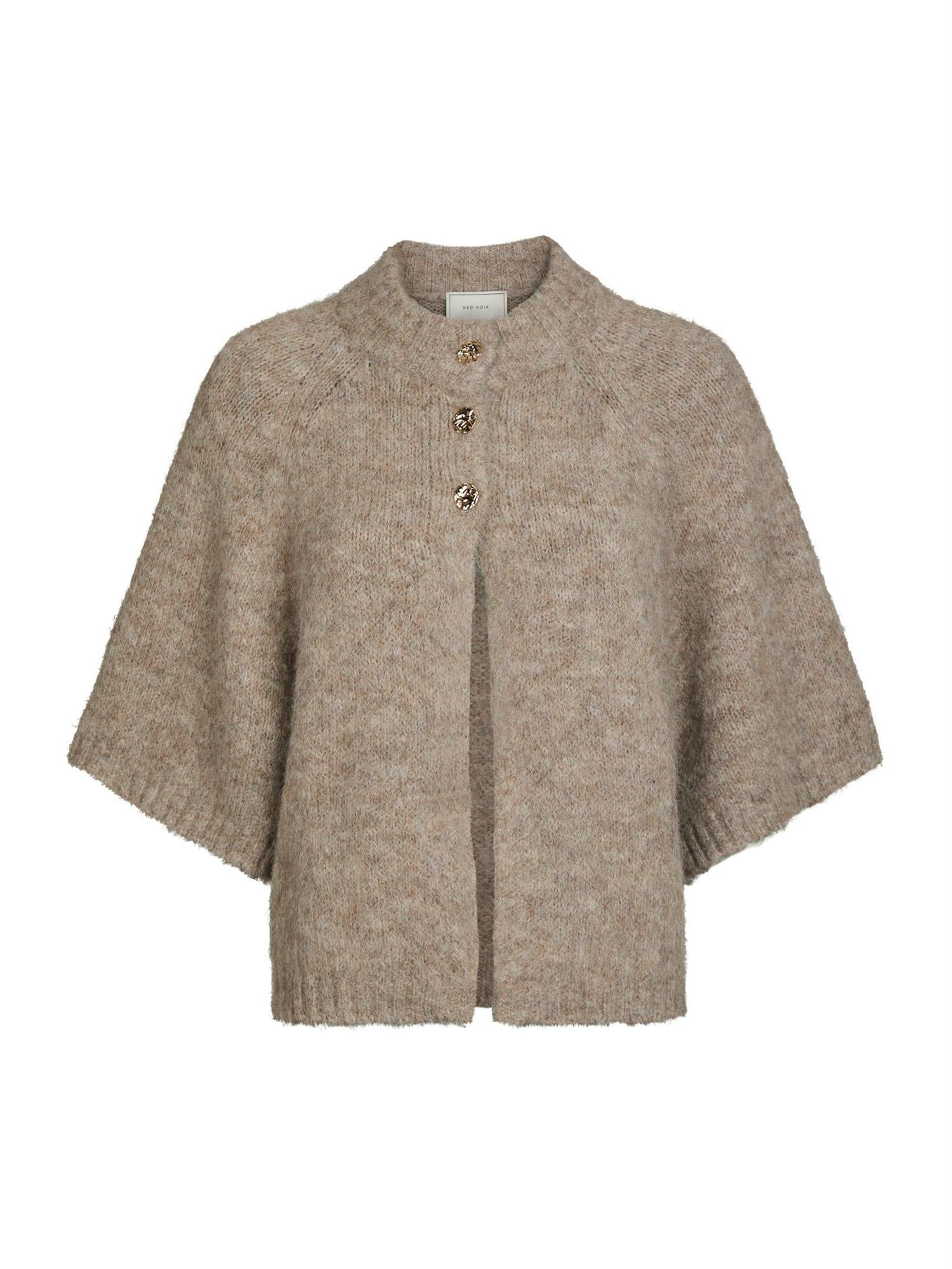 Benuta Fluffy Knit Cardigan Beige Melange