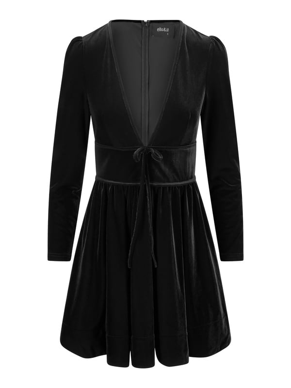 Tia Velour Dress Black