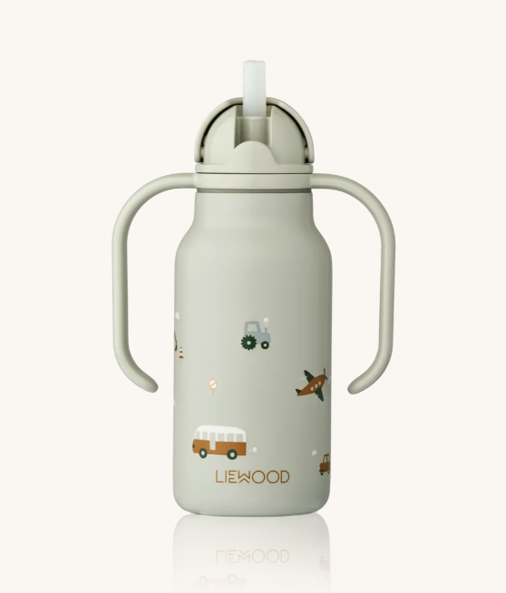 Kimmie Water Bottle 250ML Vehicles/Dove Blue