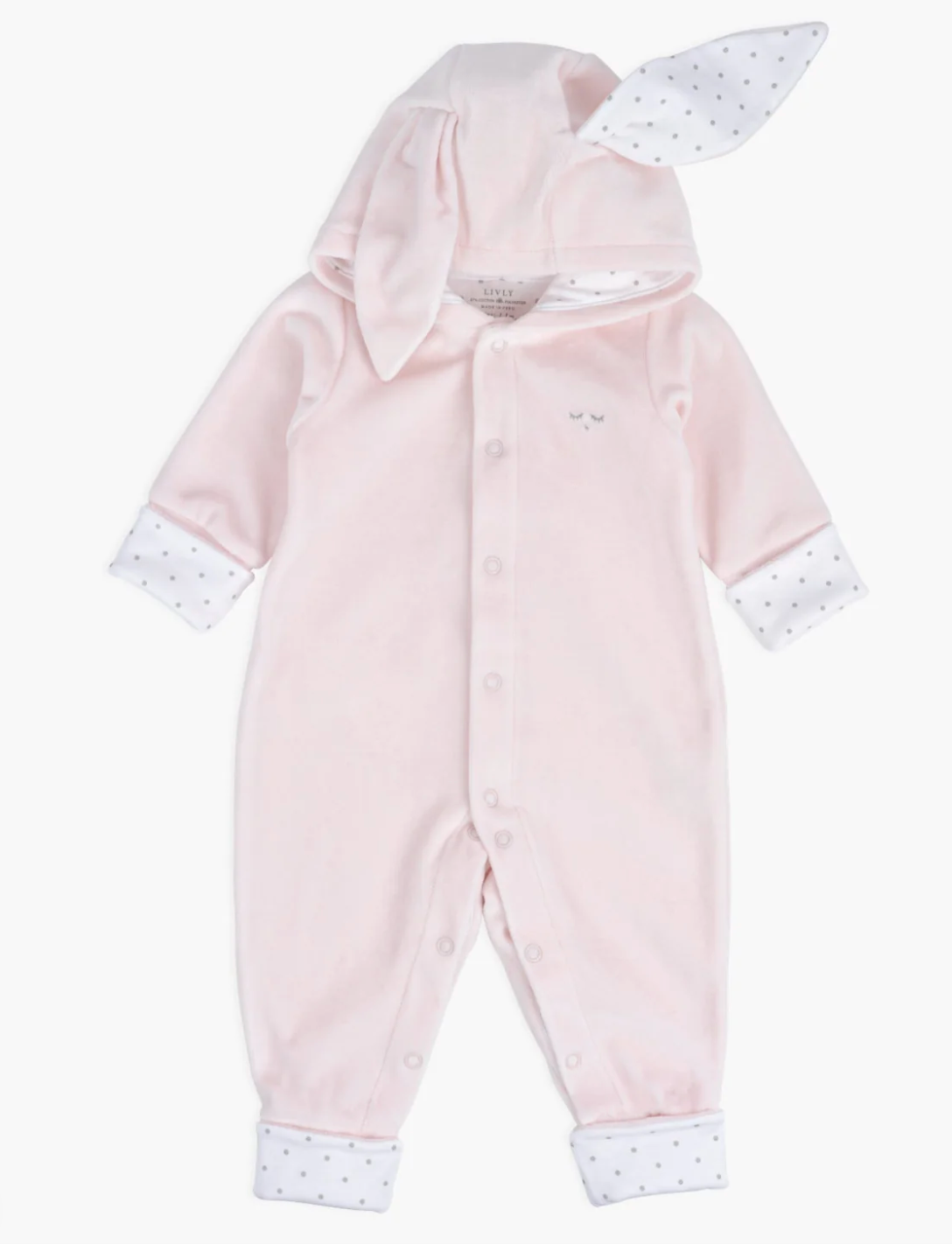 Plush Bunny Overall Pink