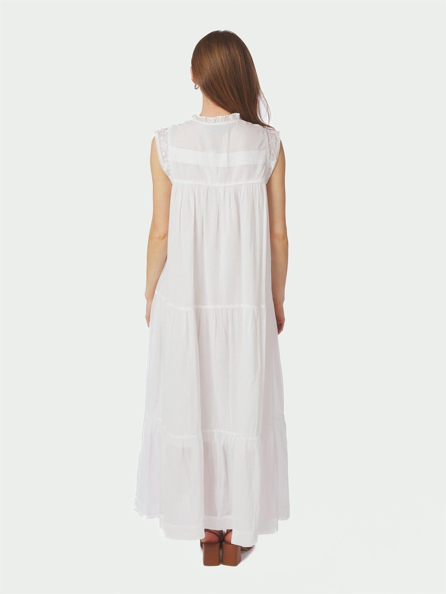 Veana S Voile Maxi Dress White