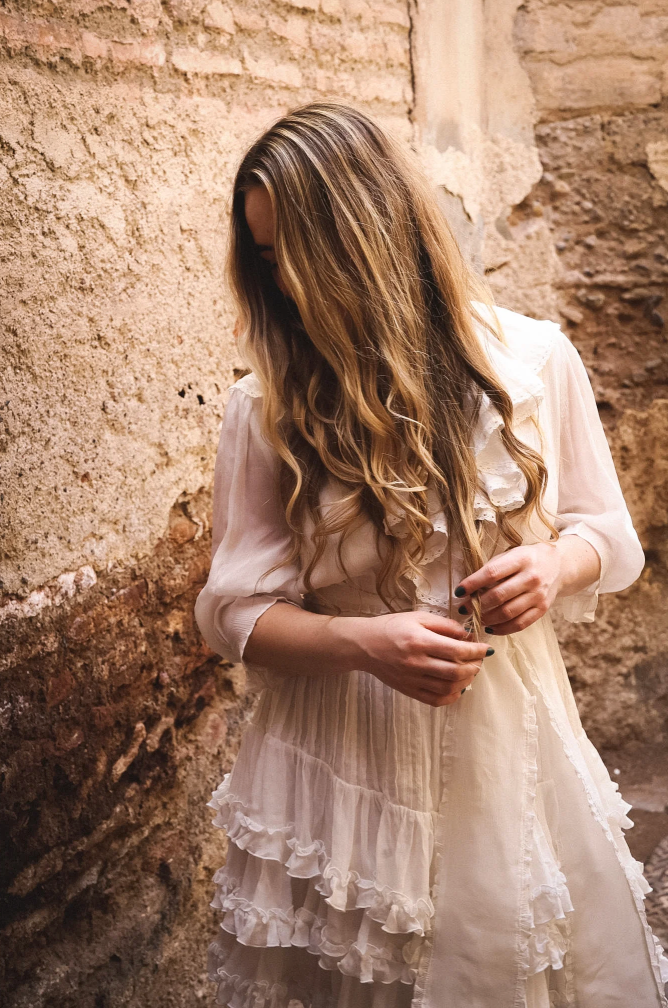 LOVE Frill Dress White