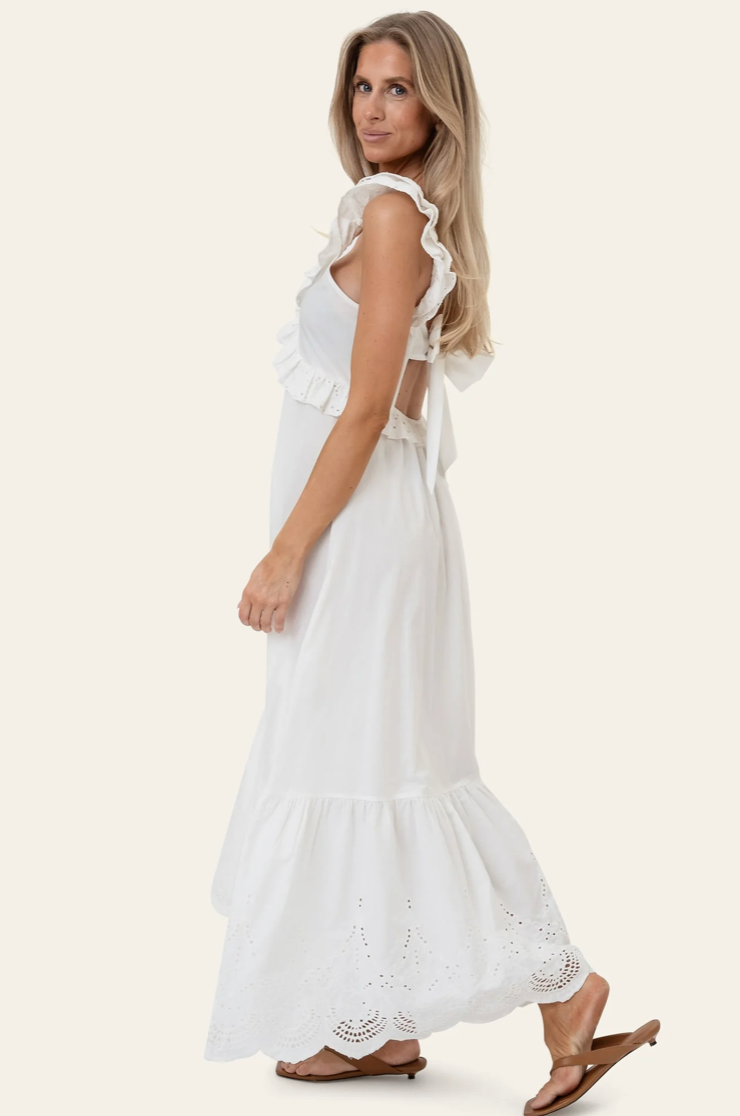 Melba Dress White Embroidery