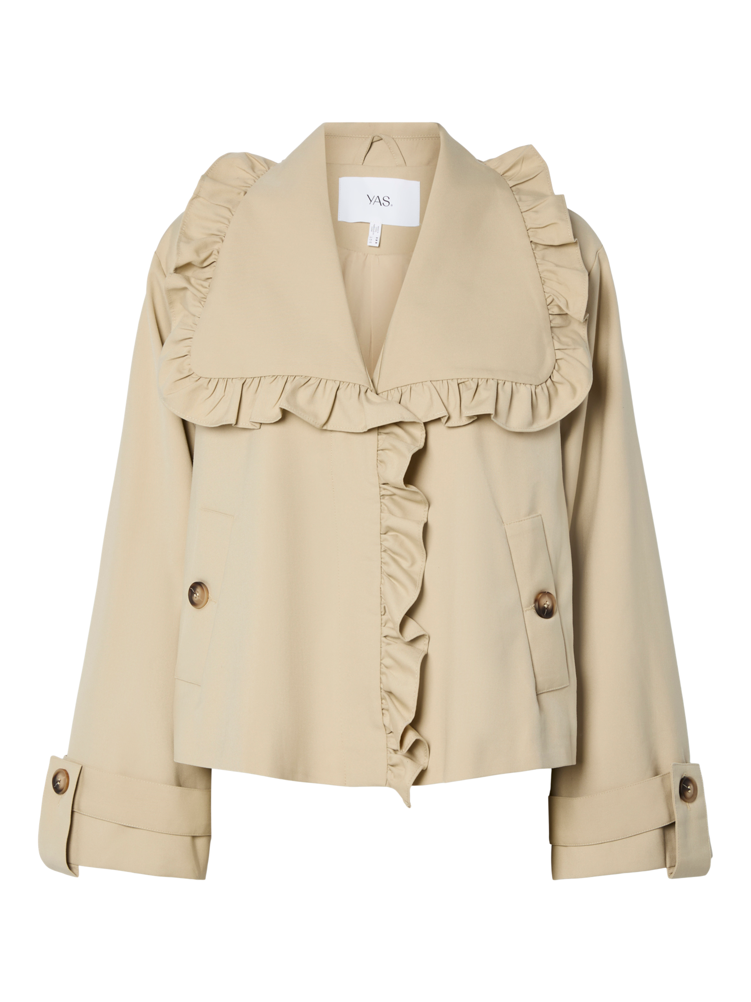 YASELSANA Short Trenchcoat Travertine