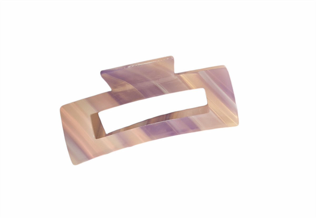 Firkantet Extra Stor Klype Lilla Stripe