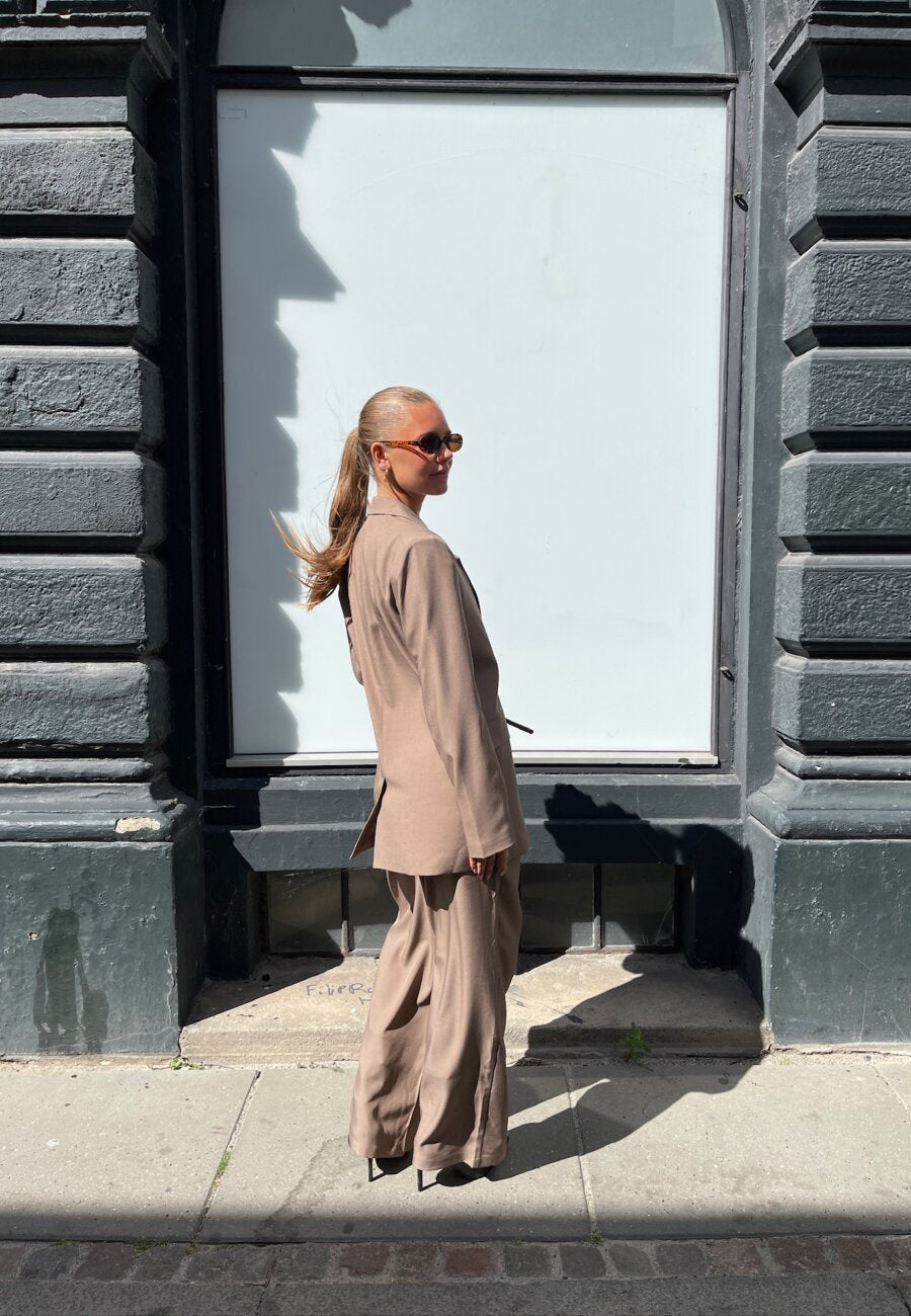 Viksa Blazer Dark Sand Melange