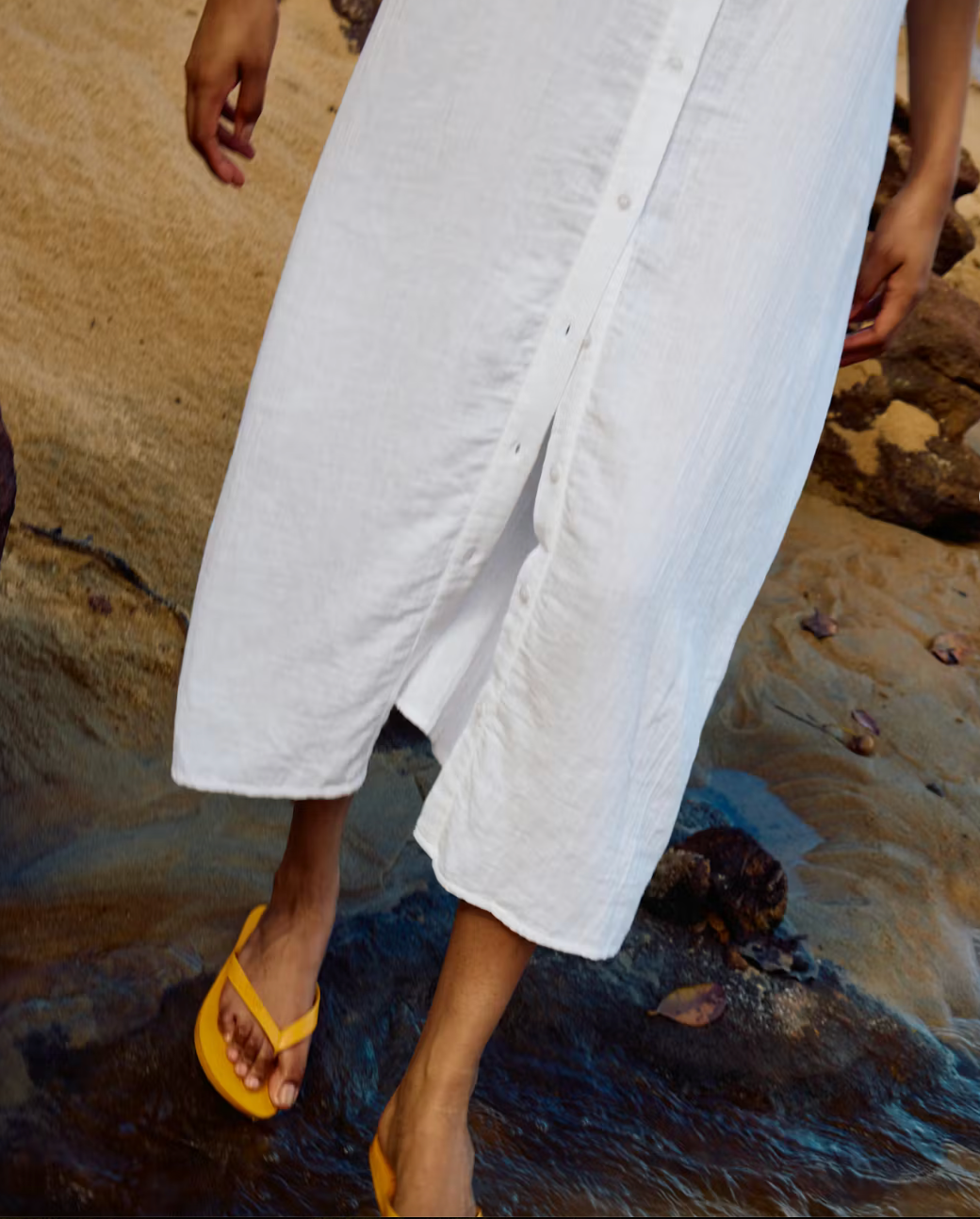 Foxa 2/4 Midi Dress Cloud Dancer