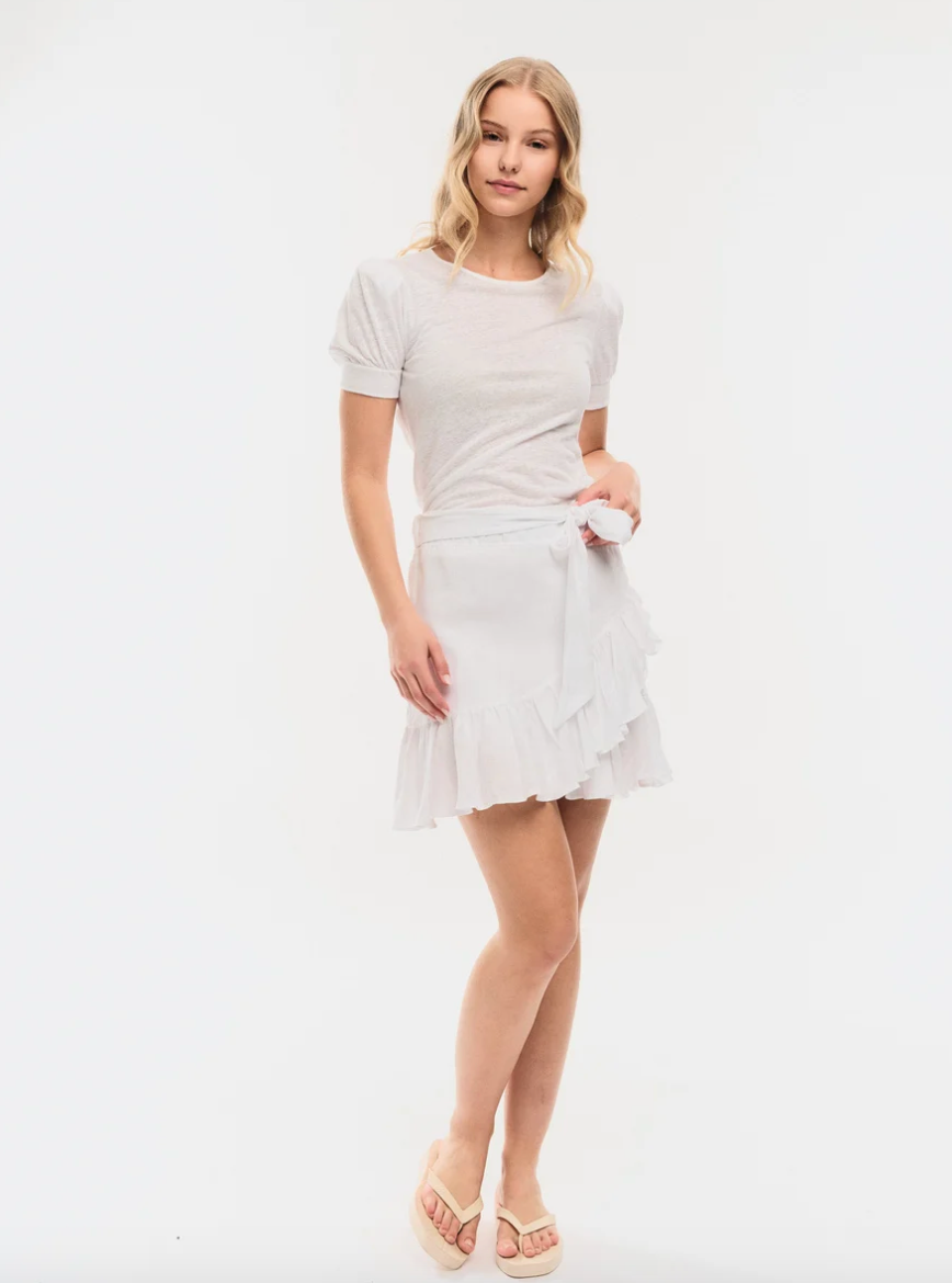 Julli Linen Skirt White