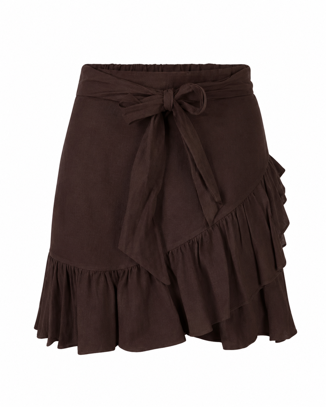 Julli Linen Skirt Dark Brown
