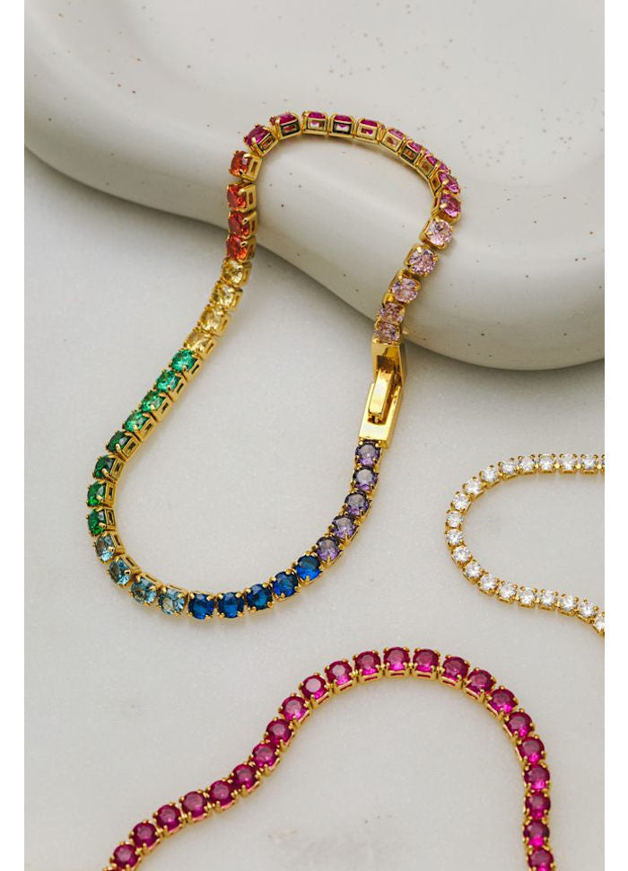 Rainbow Tennis Bracelet