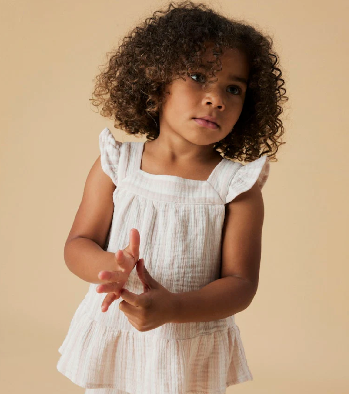 Femke Strap Loose Top Coconut milk Morganite