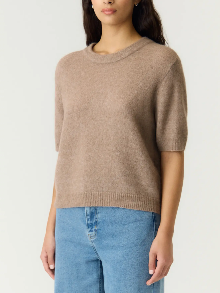 YASJOHI SS Wool BLend Pullover Taupe Gray