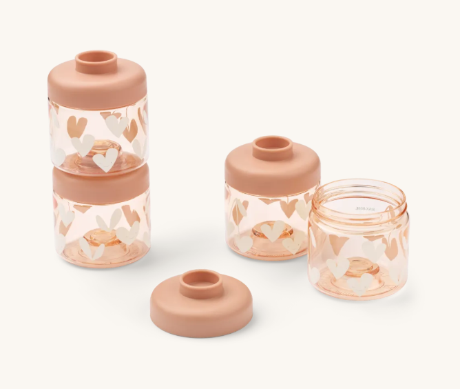 Dominique Baby Food Tritan Boxes 100ML 4-Pack Sweethearts/Pale Tuscany