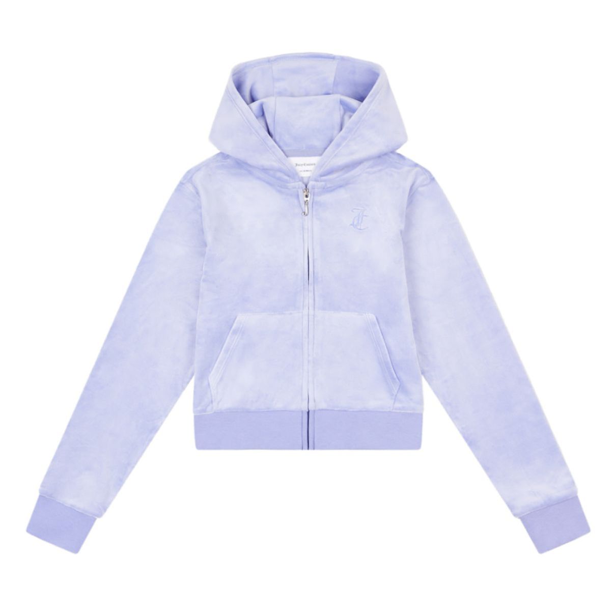 Tonal Velour Zip Tru Hoodie Jacaranda