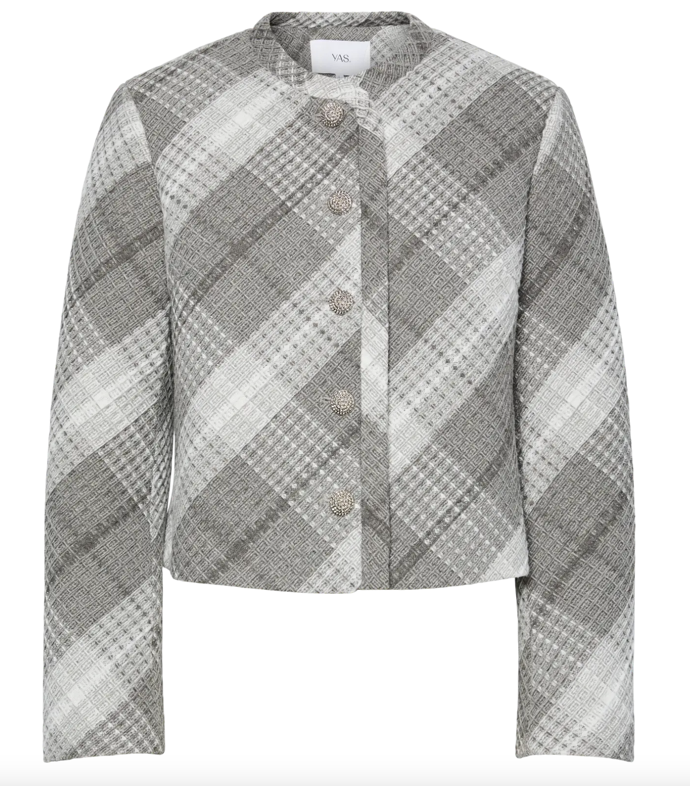 YASBETA LS Jacket Medium Grey Mel/Star White