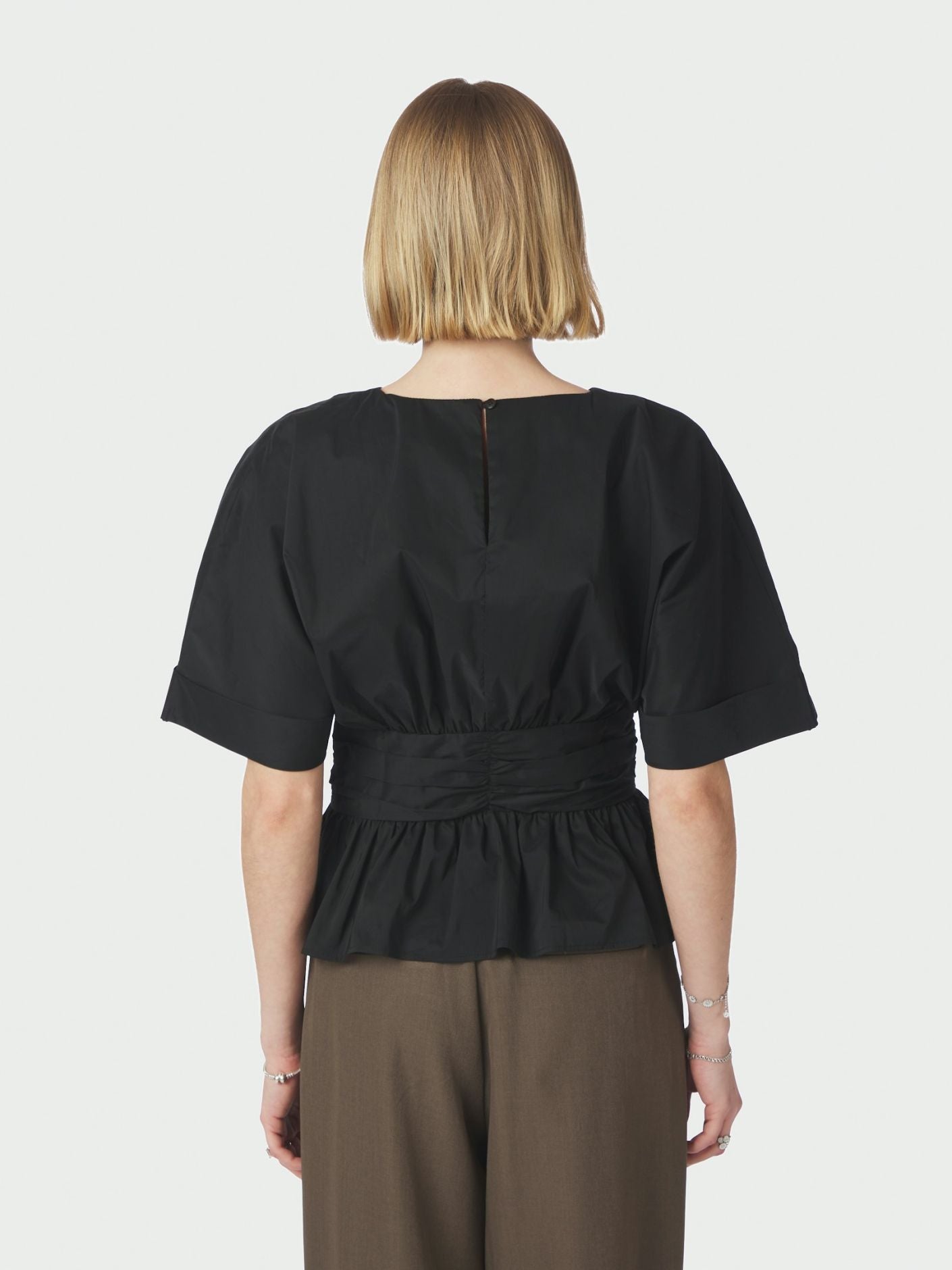 Annegret Poplin Blouse Black