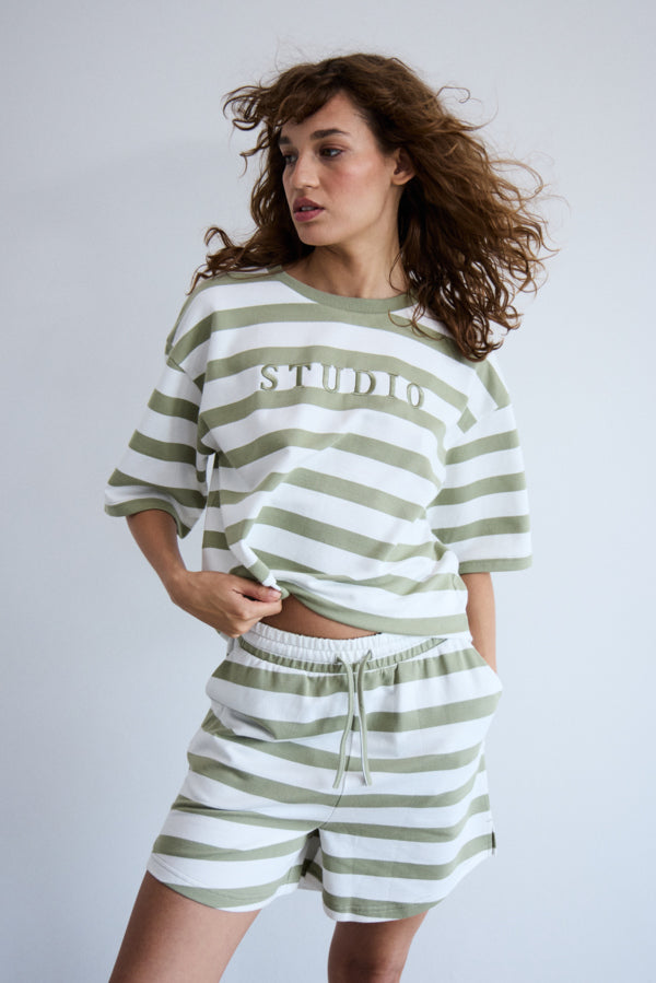 Ocie Shorts Tea Stripe