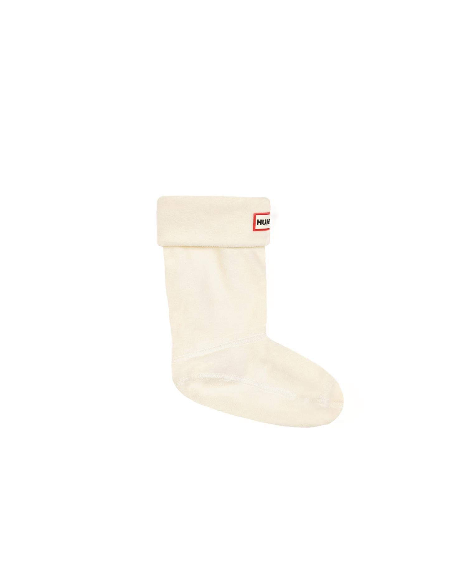 Kids Fleece Boot Socks Hunter White