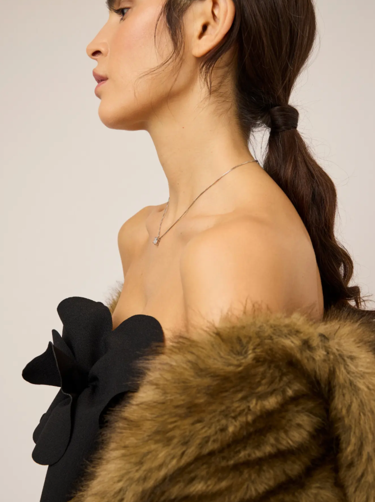 YASSHARMA Bandeau Dress Sharkskin