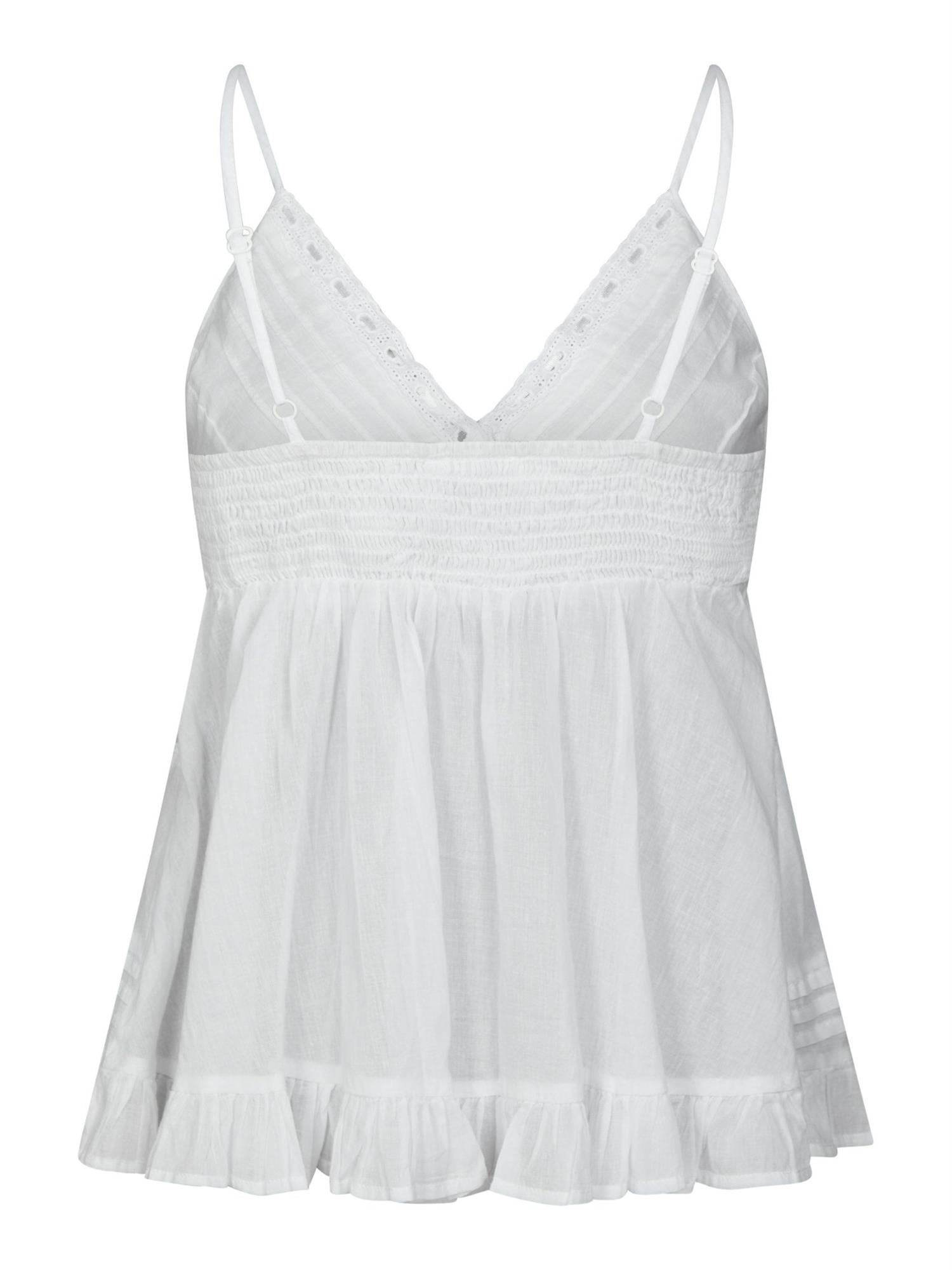 Elvena Voile Top White