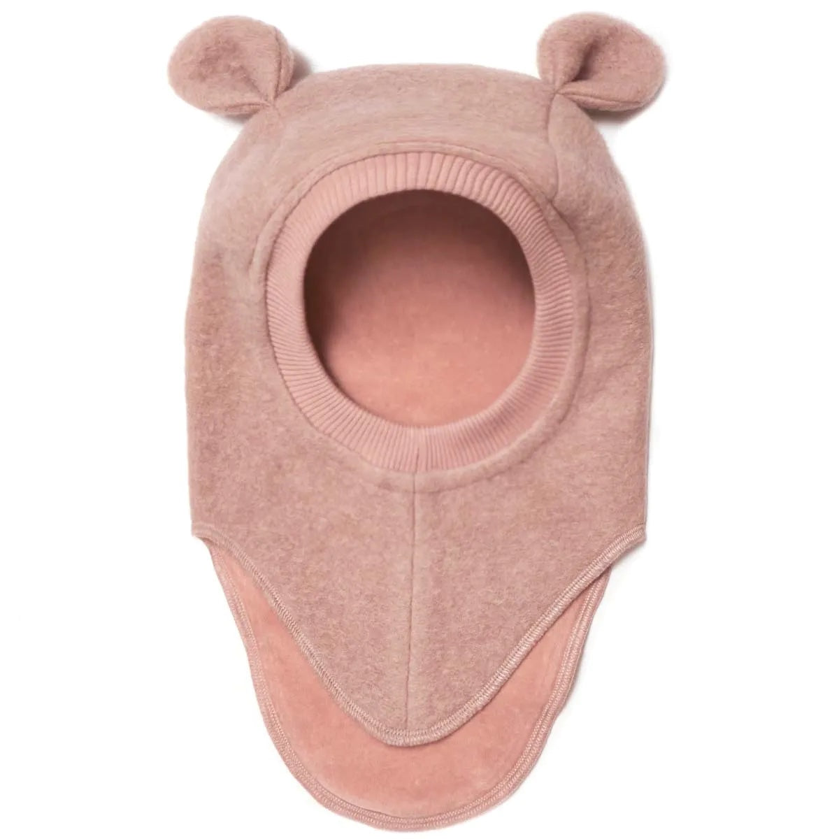 Balaclava Ears Wool Rose Melange