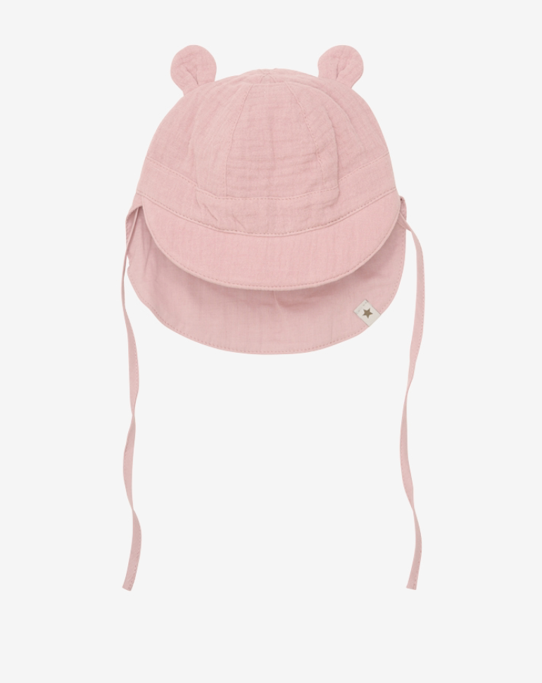 Summer Hat Ears Muslin Ash Rose