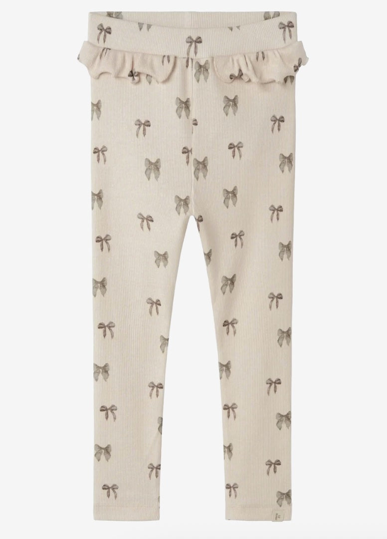 Gavo Efi Slim Legging Silver Peony Bow