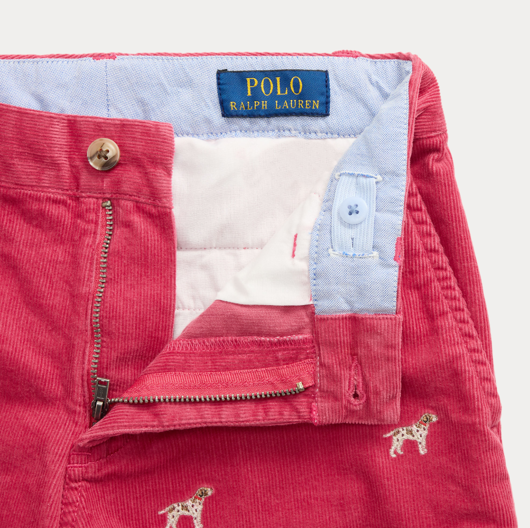 Bedford Shorts Flat Front Red