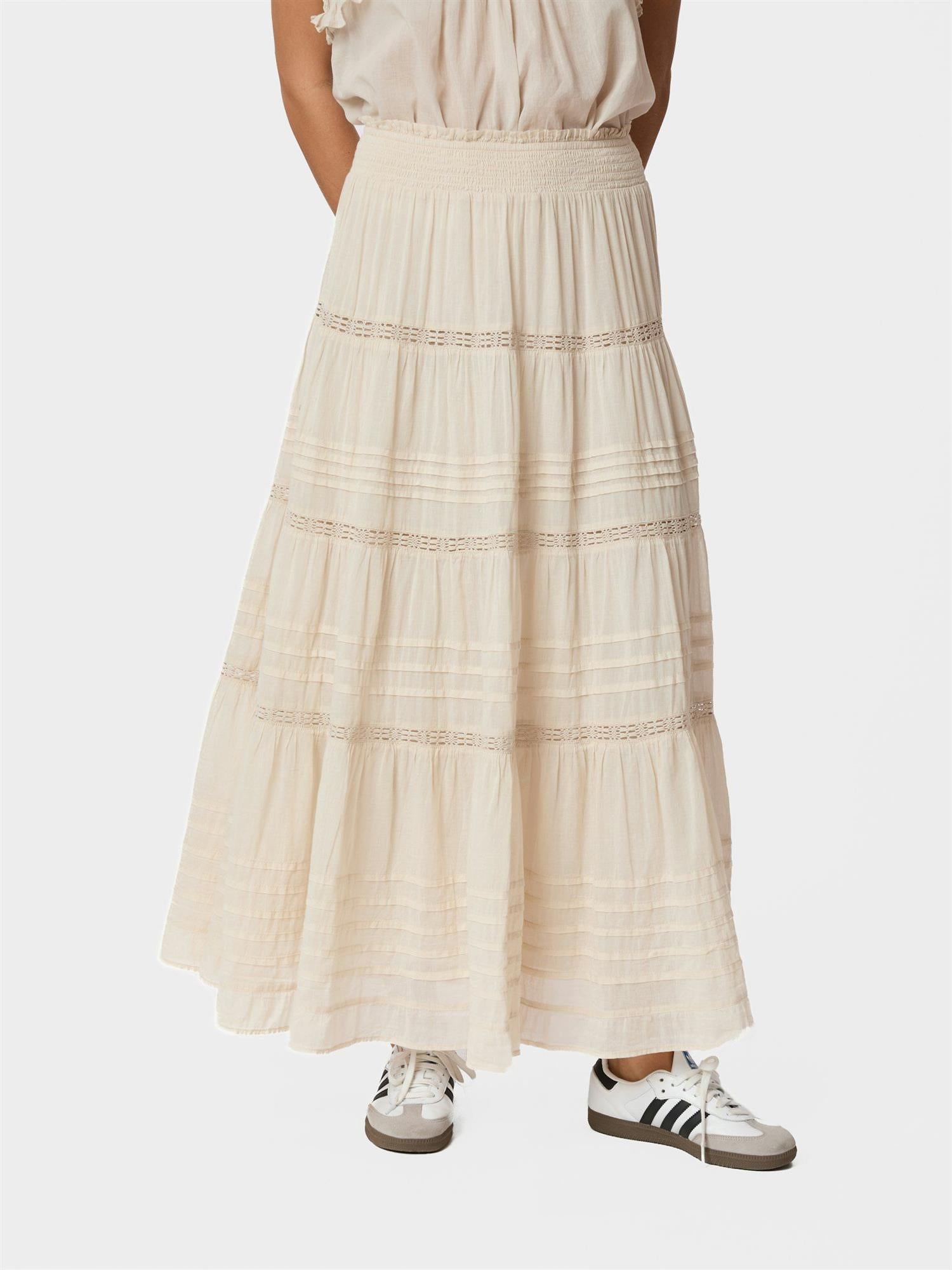 Felicia Voile Skirt Ivory