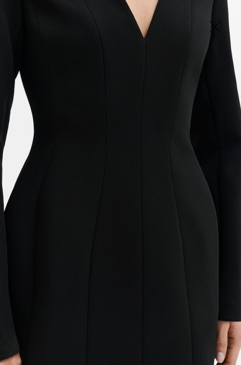 Ninni Cut-Out Shoulder Hourglass Mini Dress Black