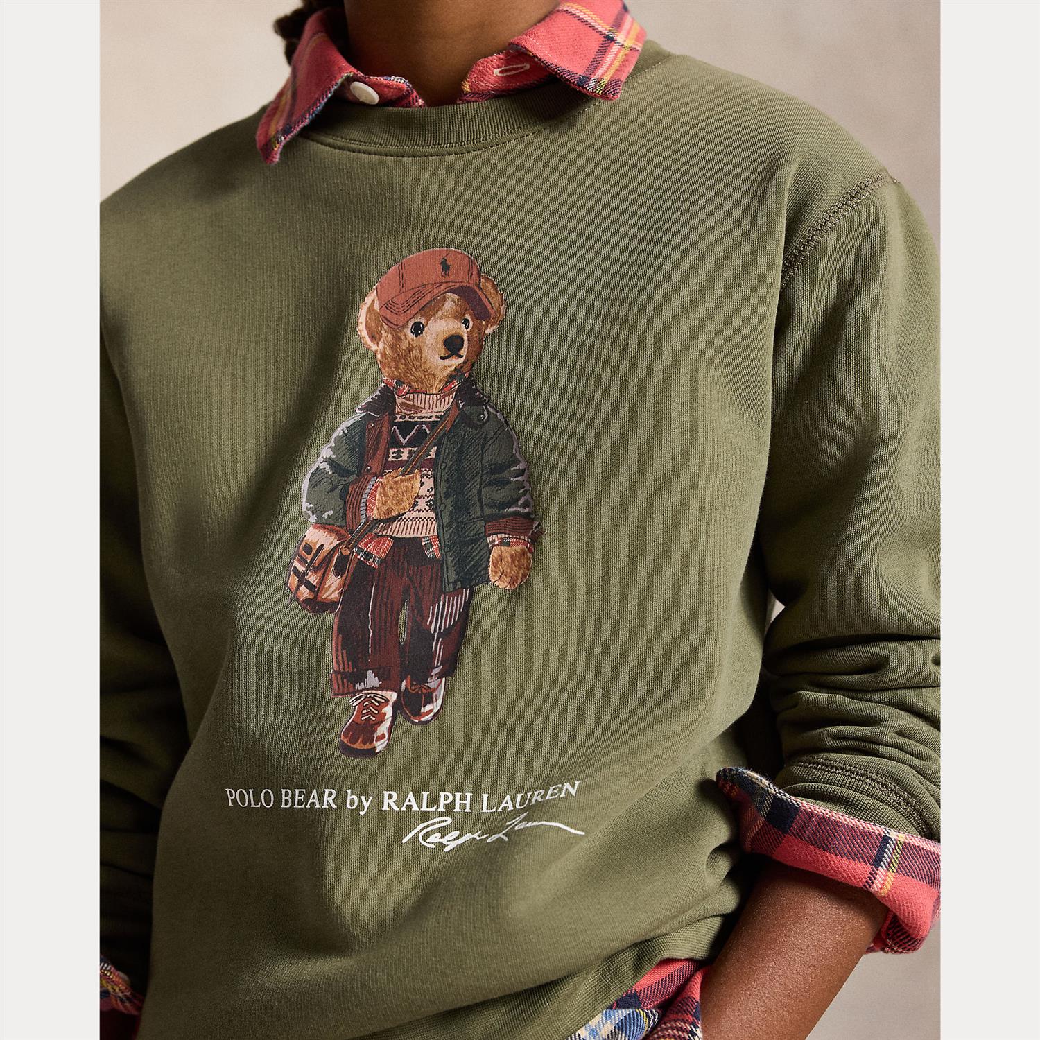 Polo Bear Fleece Sweatshirt Cruise Olive
