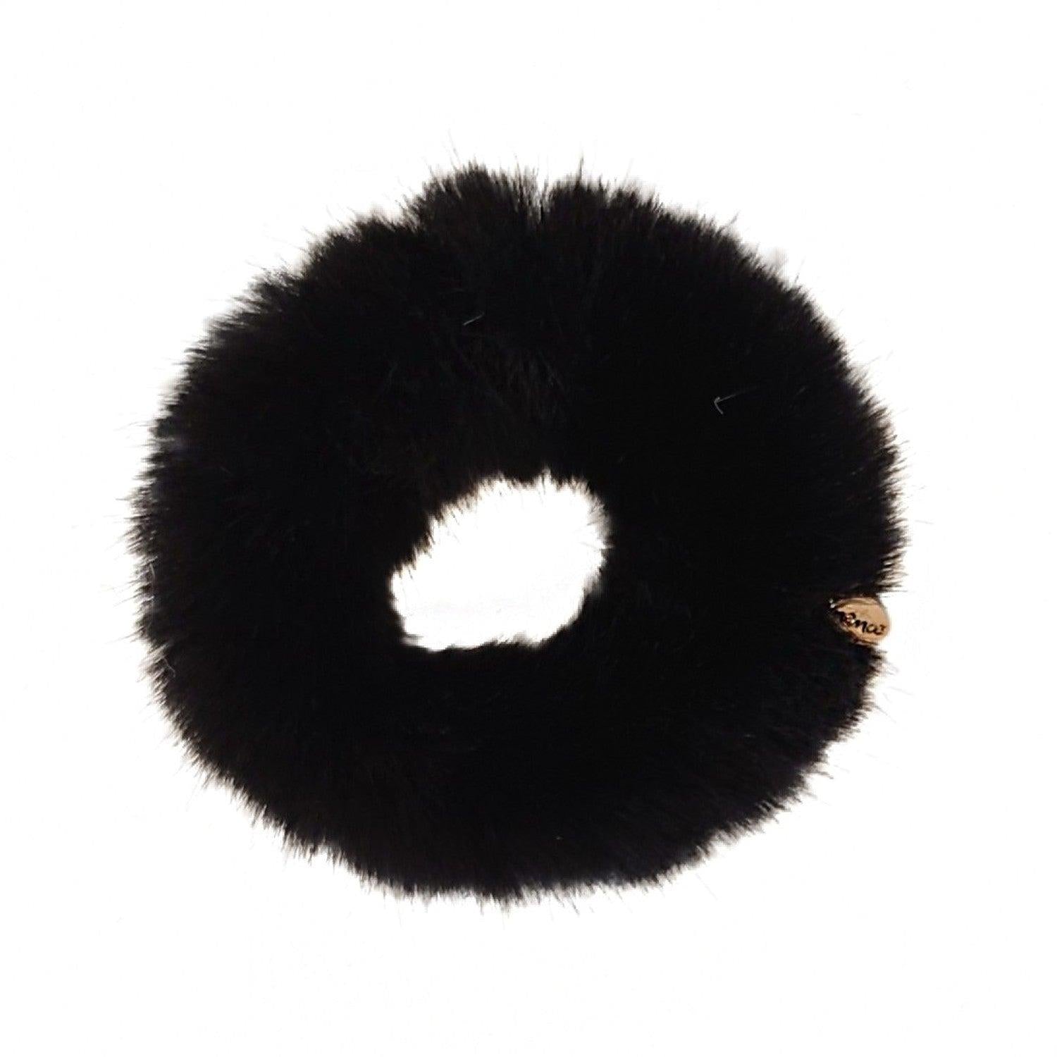 Hårstrikk Fuskepels Sort