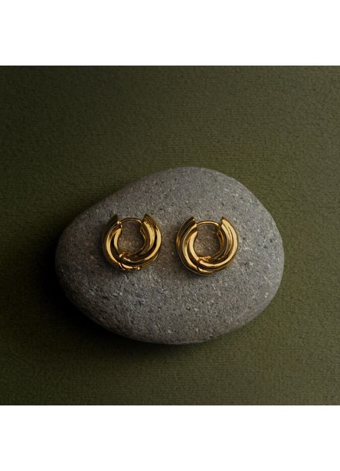 Chubby Intertwined Hoop Earrings