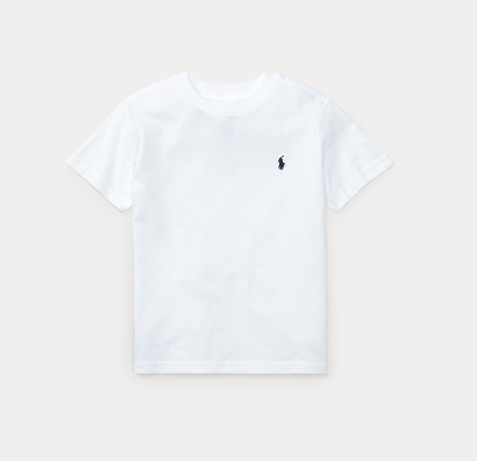 Cotton Jersey Crewneck Tee White