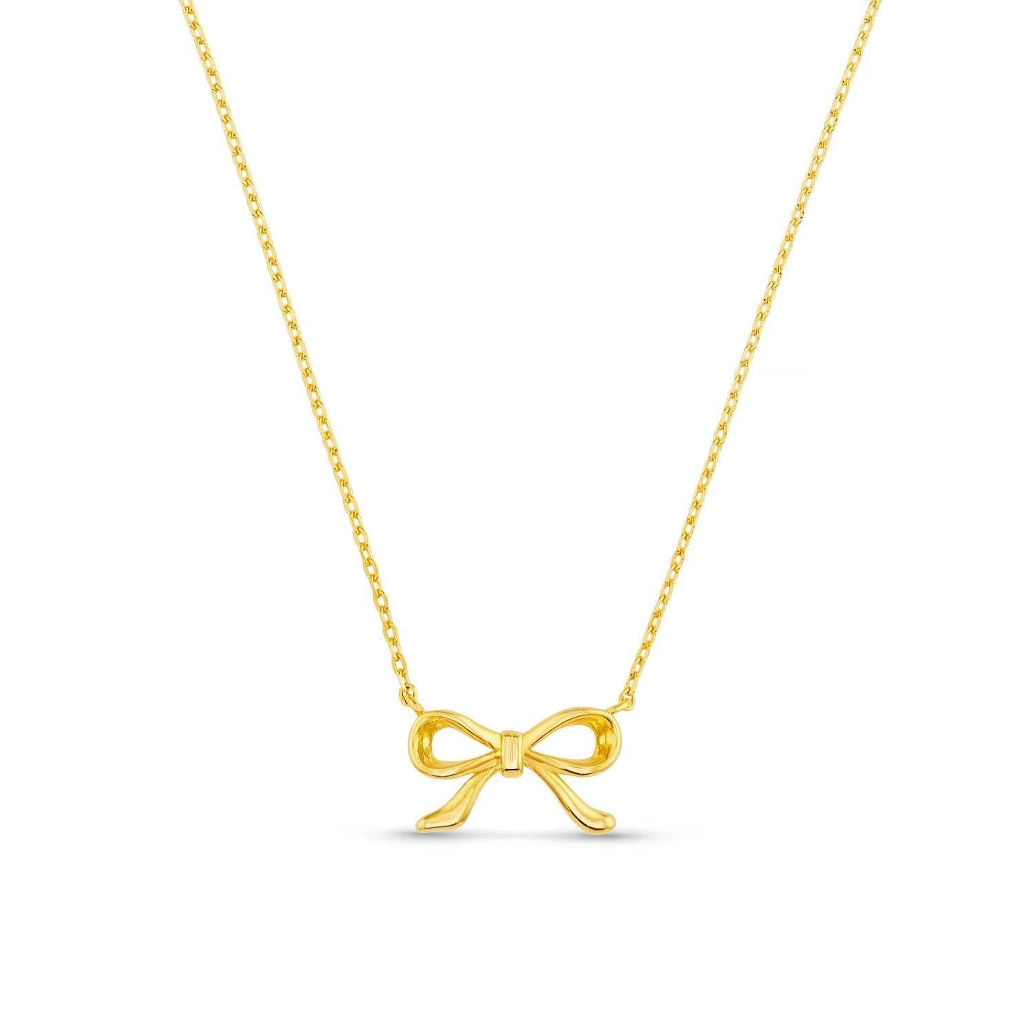 Delicate Bow Charm Necklace